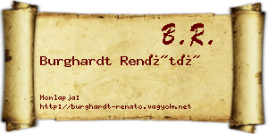 Burghardt Renátó névjegykártya